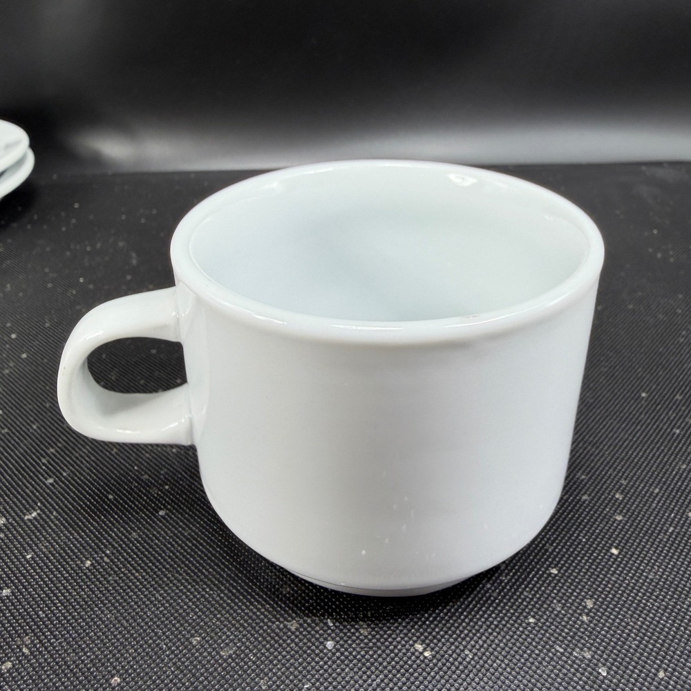 La Bomboniera Italian Flag Cappuccino Cup and Saucer Set White Ceramic 4pc - Picture 11 of 13